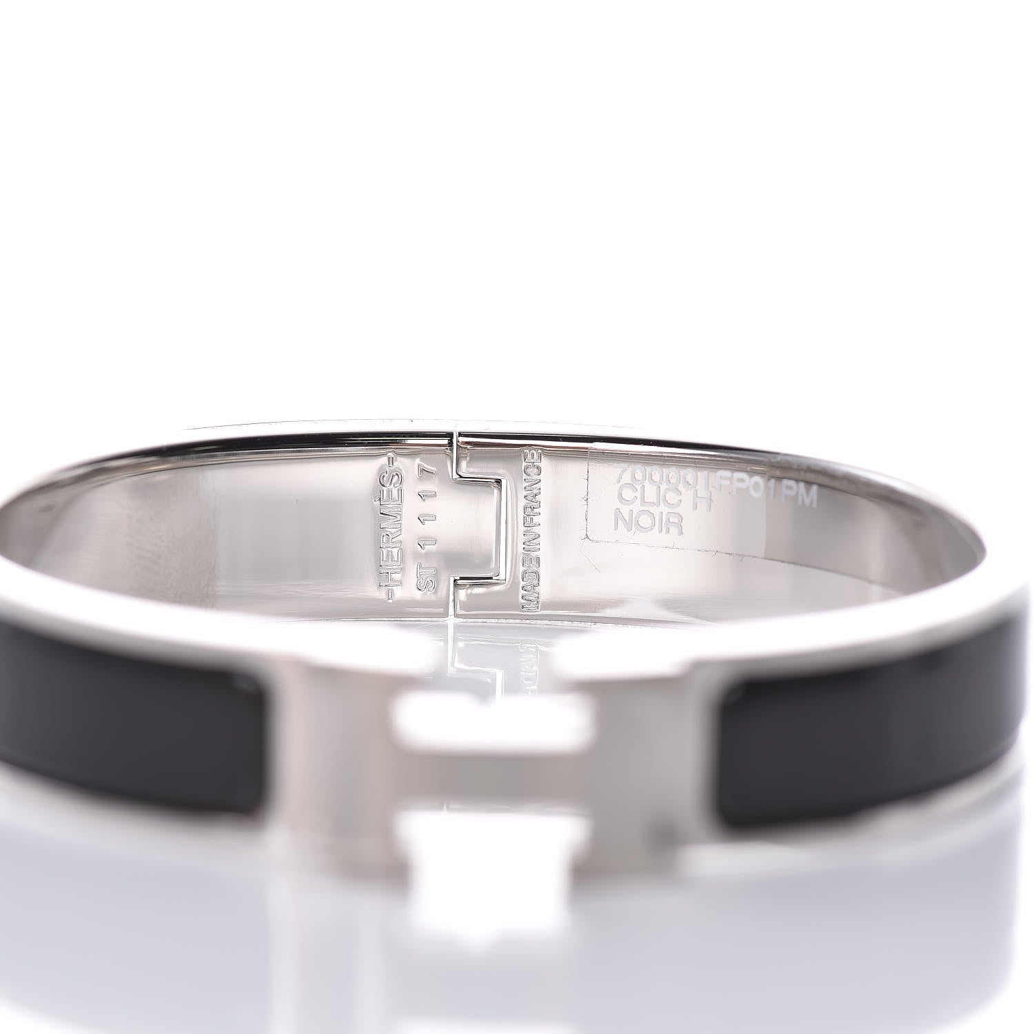 Hermes Enamel Narrow Clic Clac H Bracelet PM Black 4 of 7