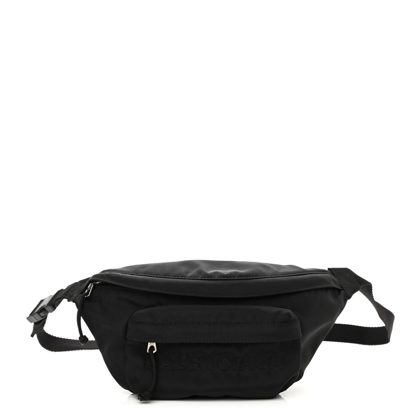 Nylon Wheel Logo Belt Bag Black