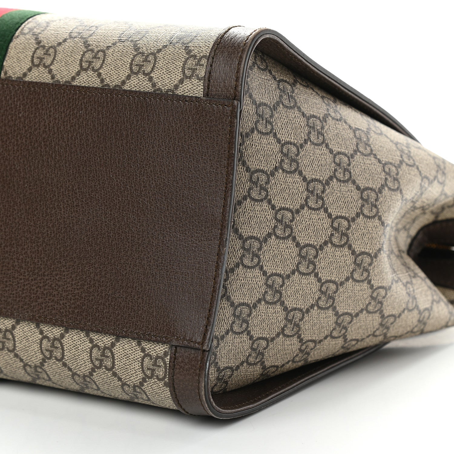 Gucci GG Supreme Monogram Web Medium Ophidia Tote Bag Brown 9 of 10