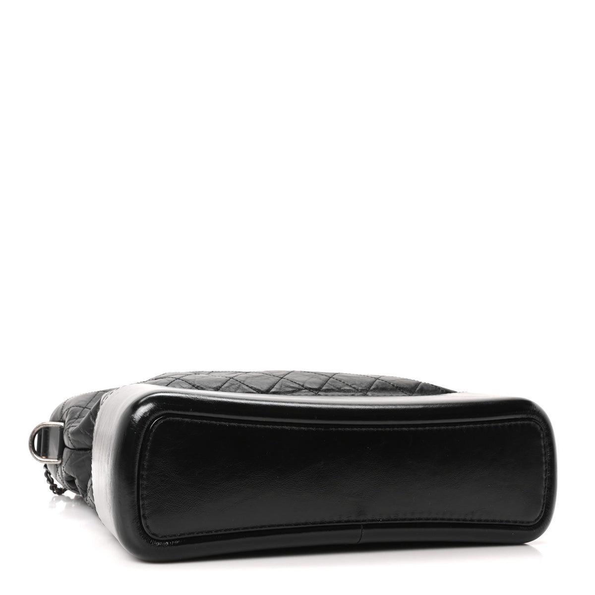Aged Calfskin Quilted Large Gabrielle Hobo Black
