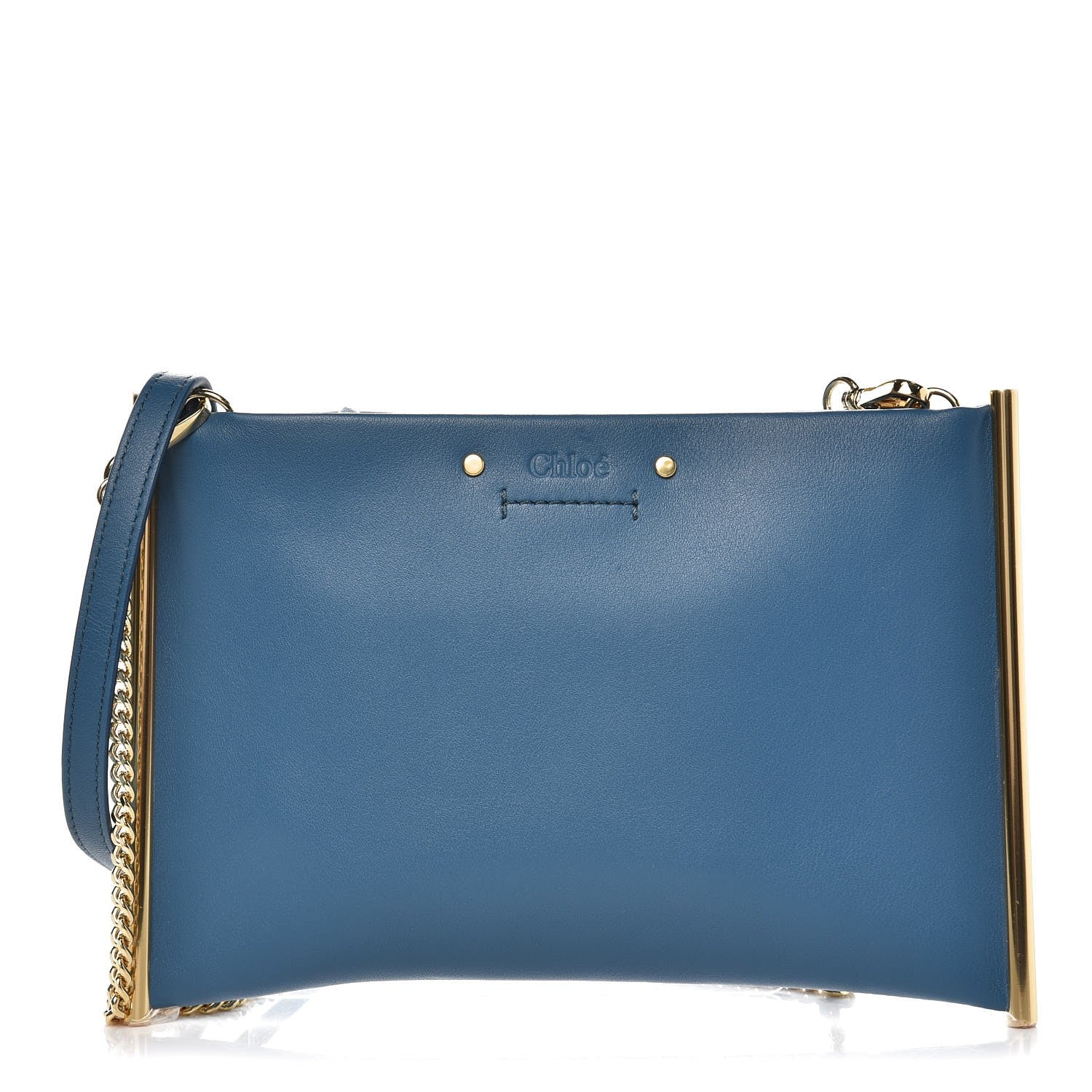 Chloe Calfskin Mini Roy Chain Pouch Vinyl Blue 343308 – FASHIONPHILE