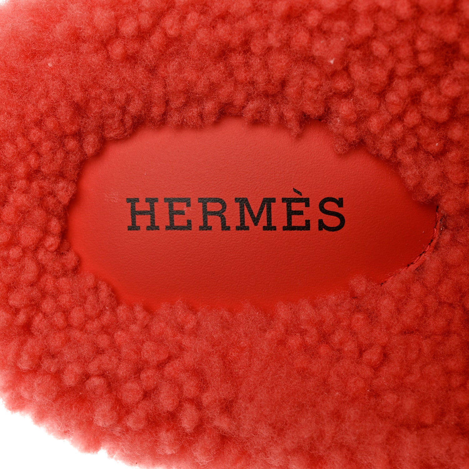 Hermes Woolskin Womens Chypre Sandals 37.5 Rose Du Desert 7 of 8