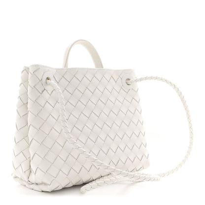 Bottega Veneta Nappa Intrecciato Small Andiamo Shoulder Bag White 3 of 9