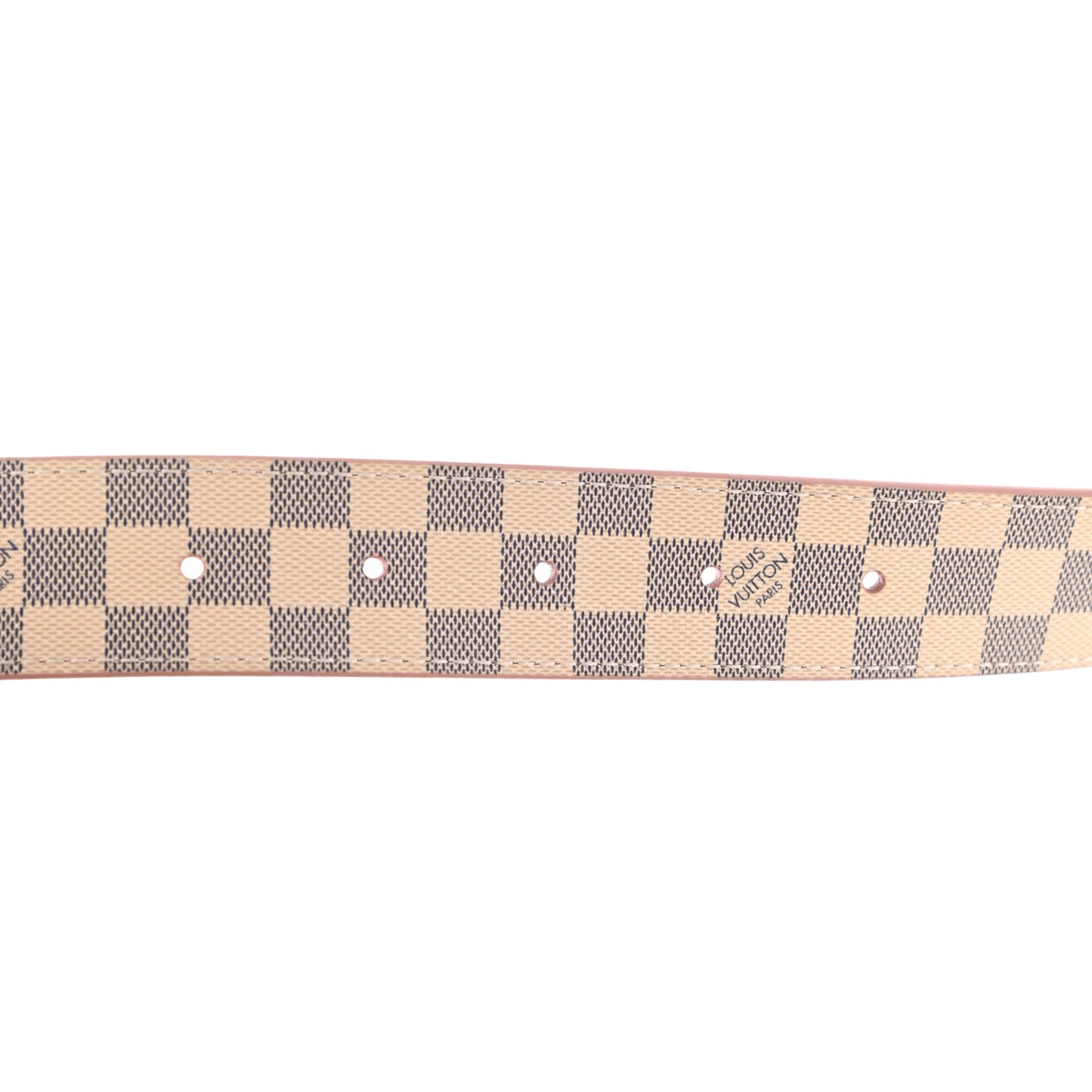 Damier Azur LV Initiales 32mm Belt 85 34 Rose Ballerine
