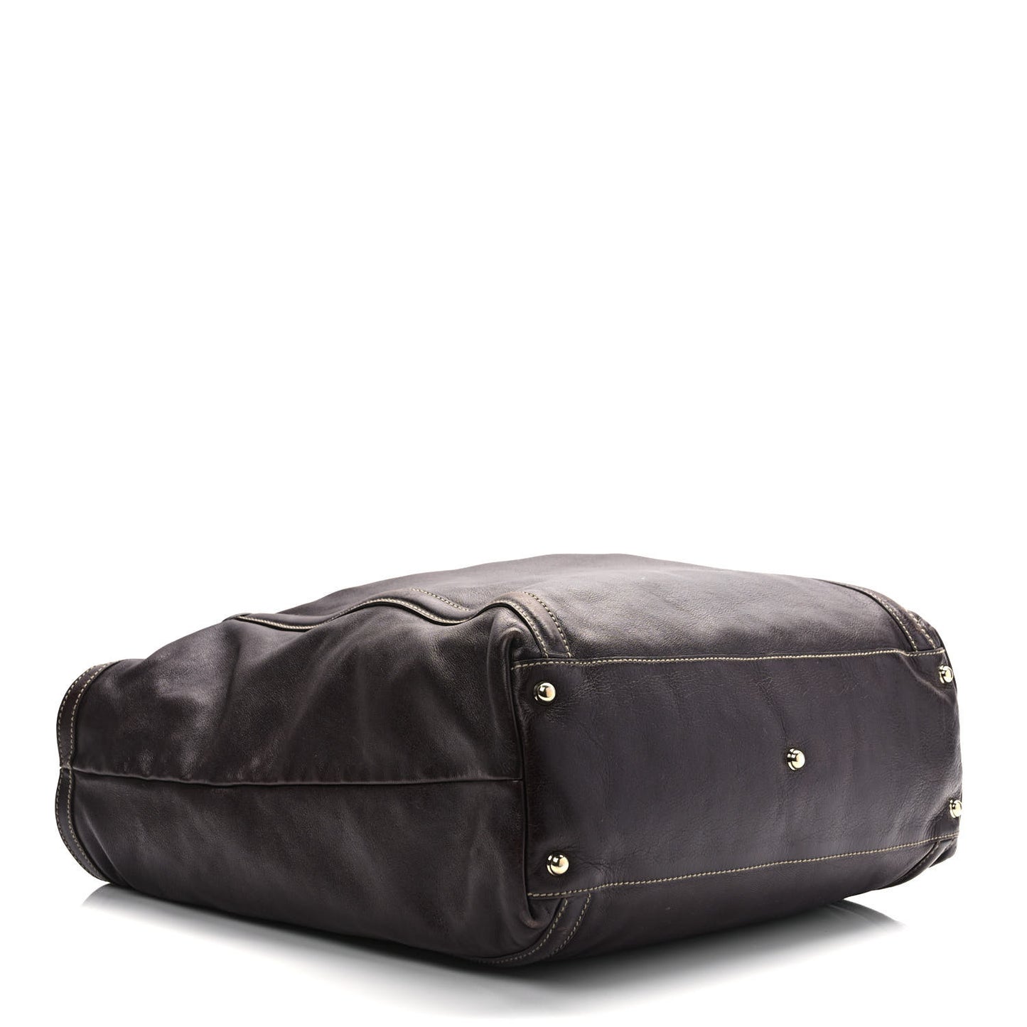 Calfskin Large Interlocking G Shoulder Bag Brown