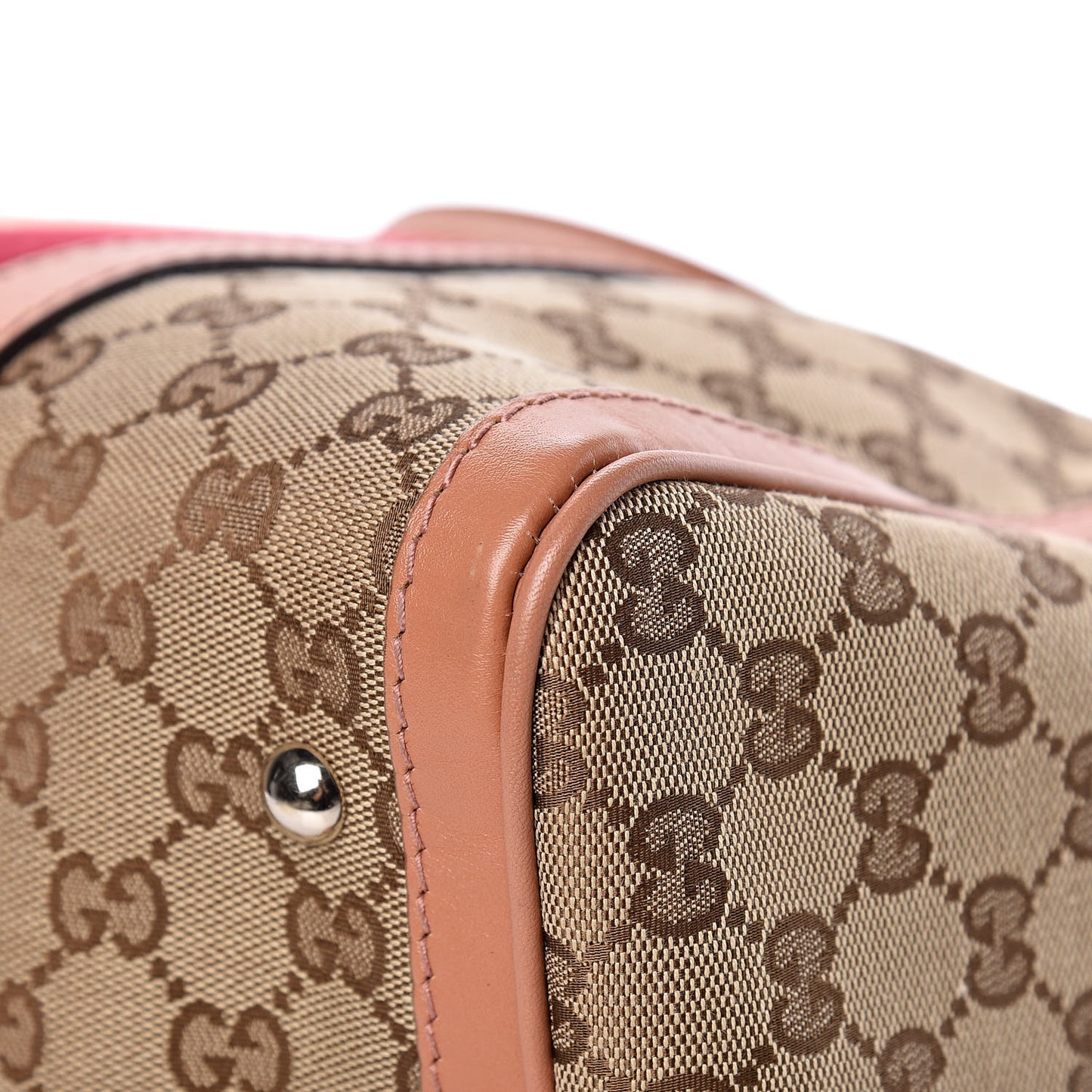 Monogram Vintage Web Medium Boston Pink