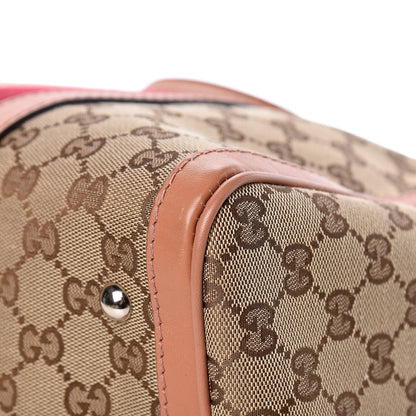 Gucci Monogram Vintage Web Medium Boston Pink 11 of 12