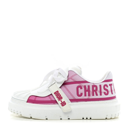 Christian Dior Reflective Fabric Shaded Dior-ID Platform Sneakers 37 Raspberry 1 of 11