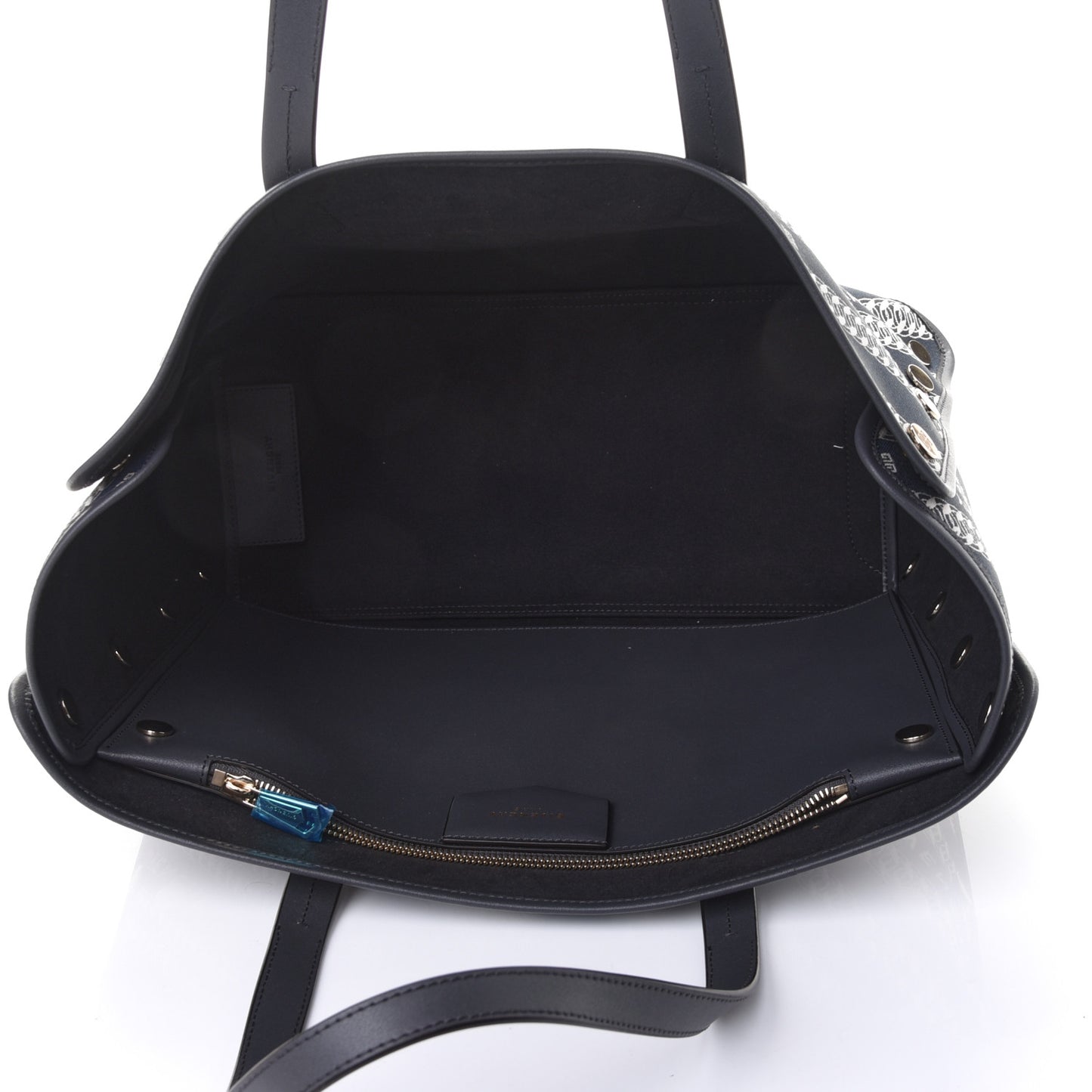 Canvas Jacquard Medium Bond Tote Oil Blue