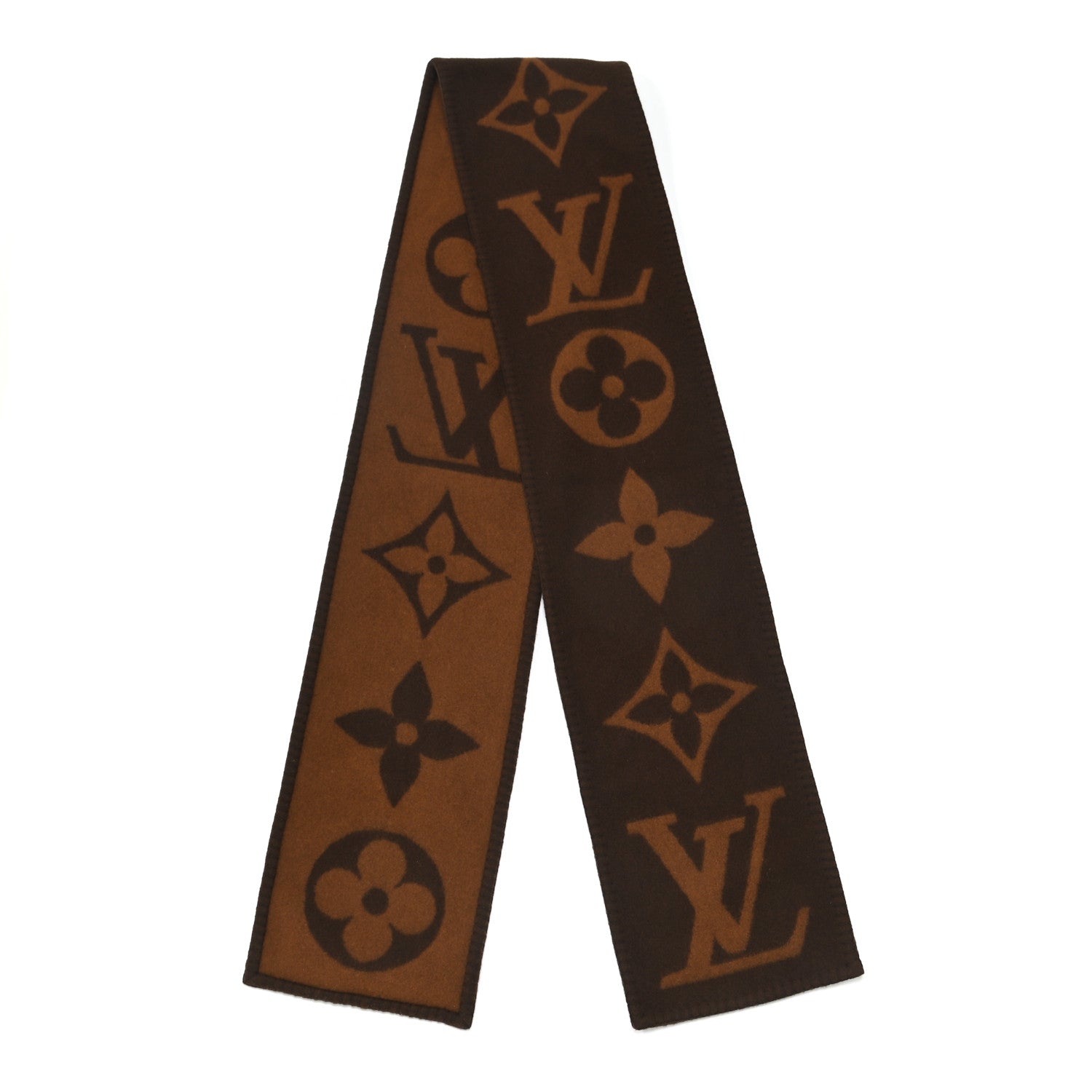 Louis Vuitton Cashmere Monogram Sweet Dreams Scarf Brown 2 of 3
