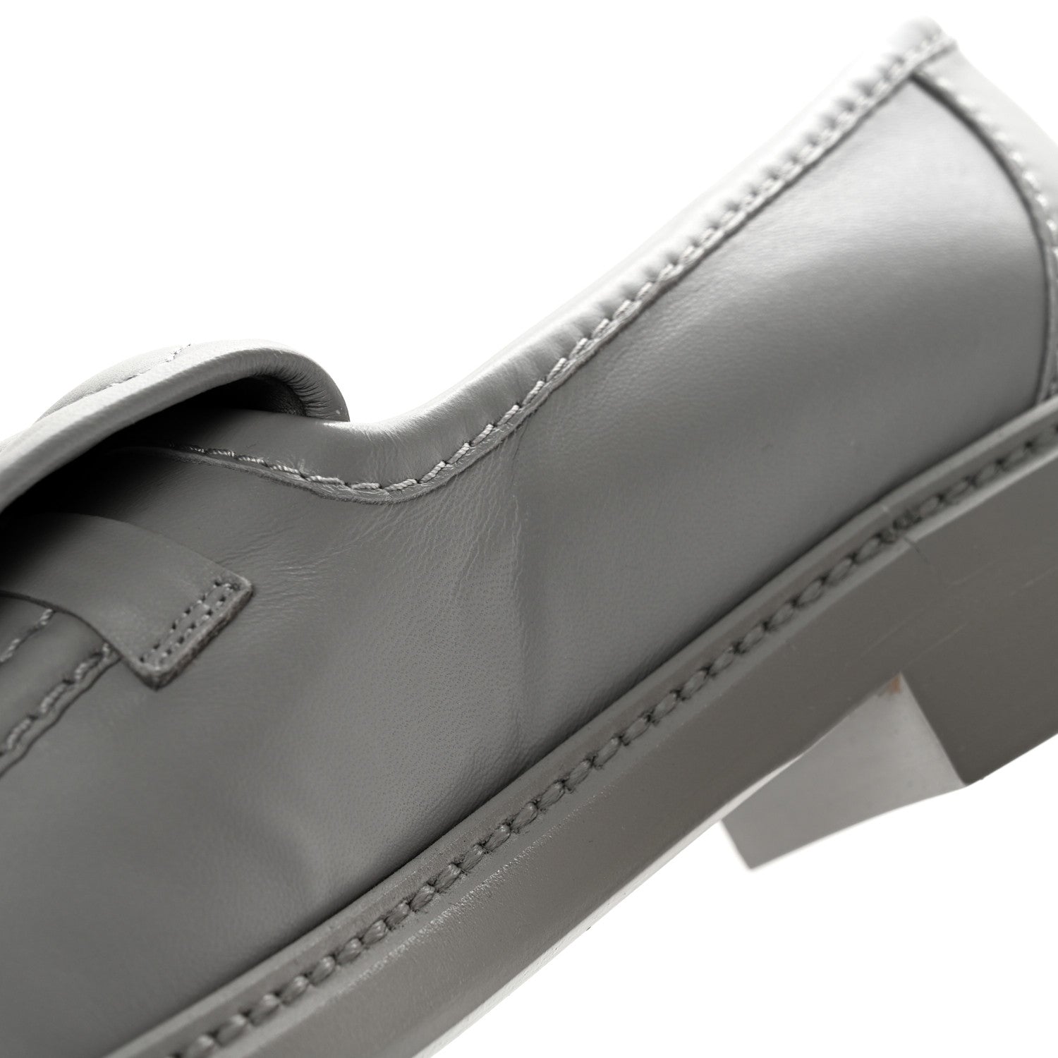 Chanel Lambskin Quilted CC Turnlock Moccasins 38.5 Grey 10 of 11