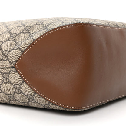 Gucci GG Supreme Monogram Large Linea A Hobo Light Brown 9 of 10