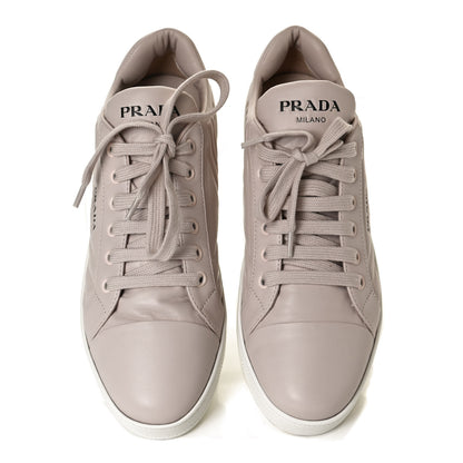 Prada Nappa Logo Embossed Womens Low Top Sneakers 39.5 Opale 5 of 12