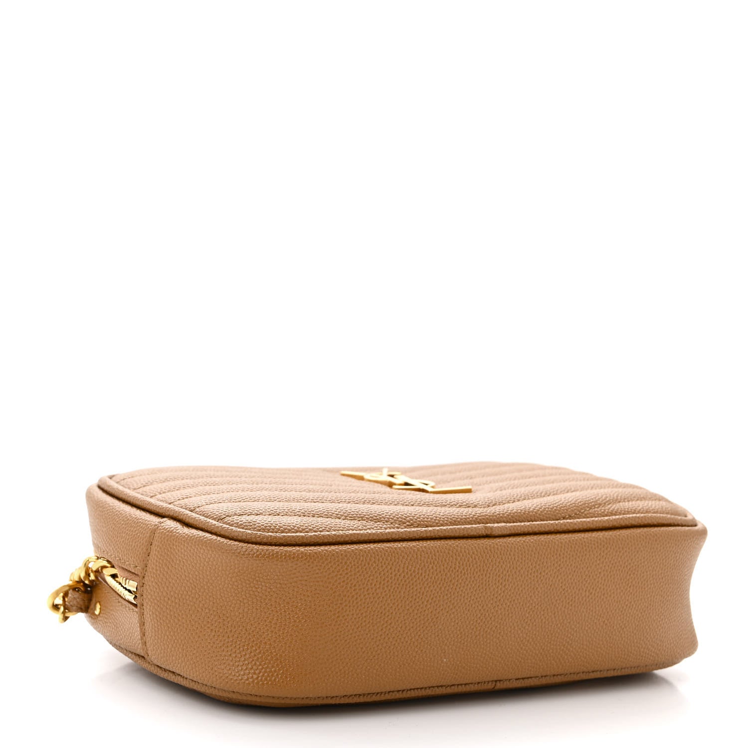 Saint Laurent Grain De Poudre Matelasse Monogram Mini Lou Camera Bag Dark Natural 4 of 11