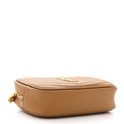 Saint Laurent Grain De Poudre Matelasse Monogram Mini Lou Camera Bag Dark Natural 4 of 11