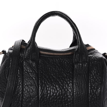Alexander Wang Pebbled Lambskin Rockie Black Rose Gold Hardware 9 of 9