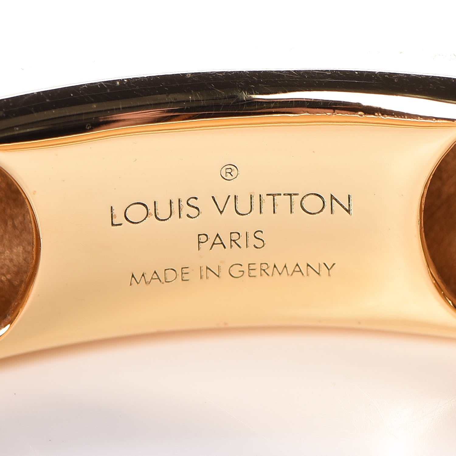 Louis Vuitton Brass Family Bangle Bracelet M Gold 4 of 8