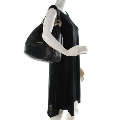 Gucci Guccissima Large New Ladies Web Hobo Black 2 of 6
