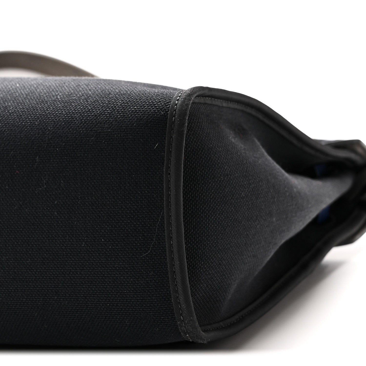 Hermes Military Toile Vache Hunter Herbag Zip 31 PM Black Bleu Saphir 11 of 12