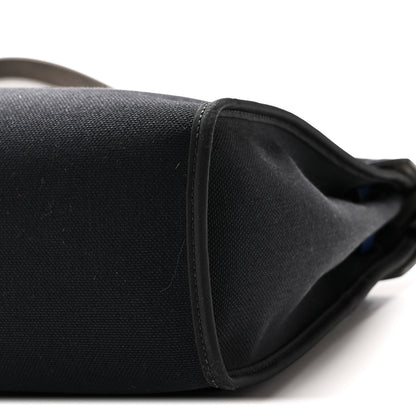 Hermes Military Toile Vache Hunter Herbag Zip 31 PM Black Bleu Saphir 11 of 12