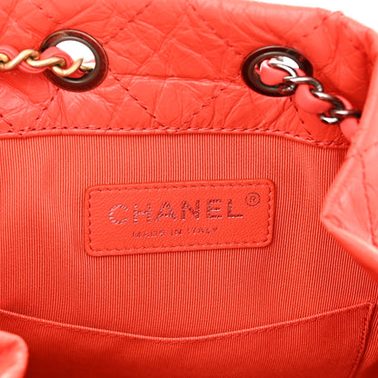 Chanel Aged Calfskin Quilted Small Gabrielle Backpack Orange 5 of 9