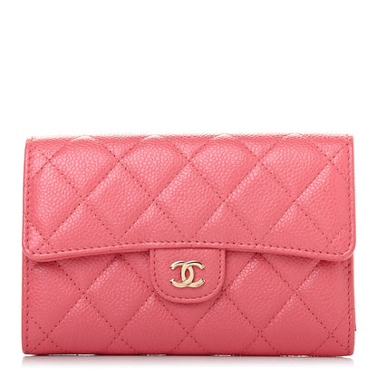 Chanel Caviar Quilted Medium Flap Wallet Pink 1 of 4