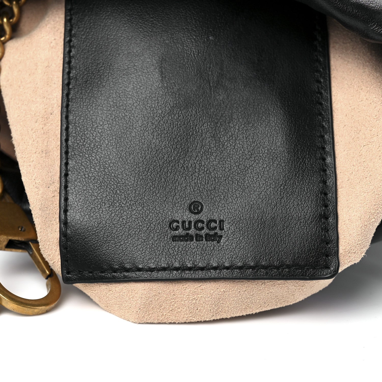 Gucci Calfskin Matelasse Mini GG Marmont 2.0 Bucket Bag Black 6 of 10