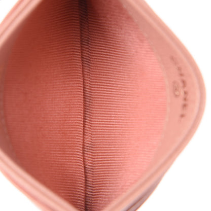 Chanel Caviar Camellia Embossed Card Holder Nude 5 of 9