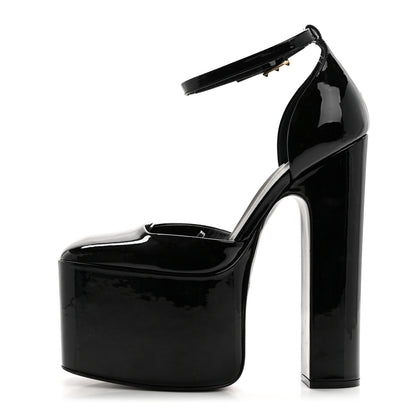 Valentino Garavani Patent DiscoBox 80/180mm Platform Pumps 40.5 Black 1 of 10