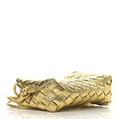 Bottega Veneta Metallic Calfskin Intrecciato Mini Loop Camera Bag Gold 4 of 9
