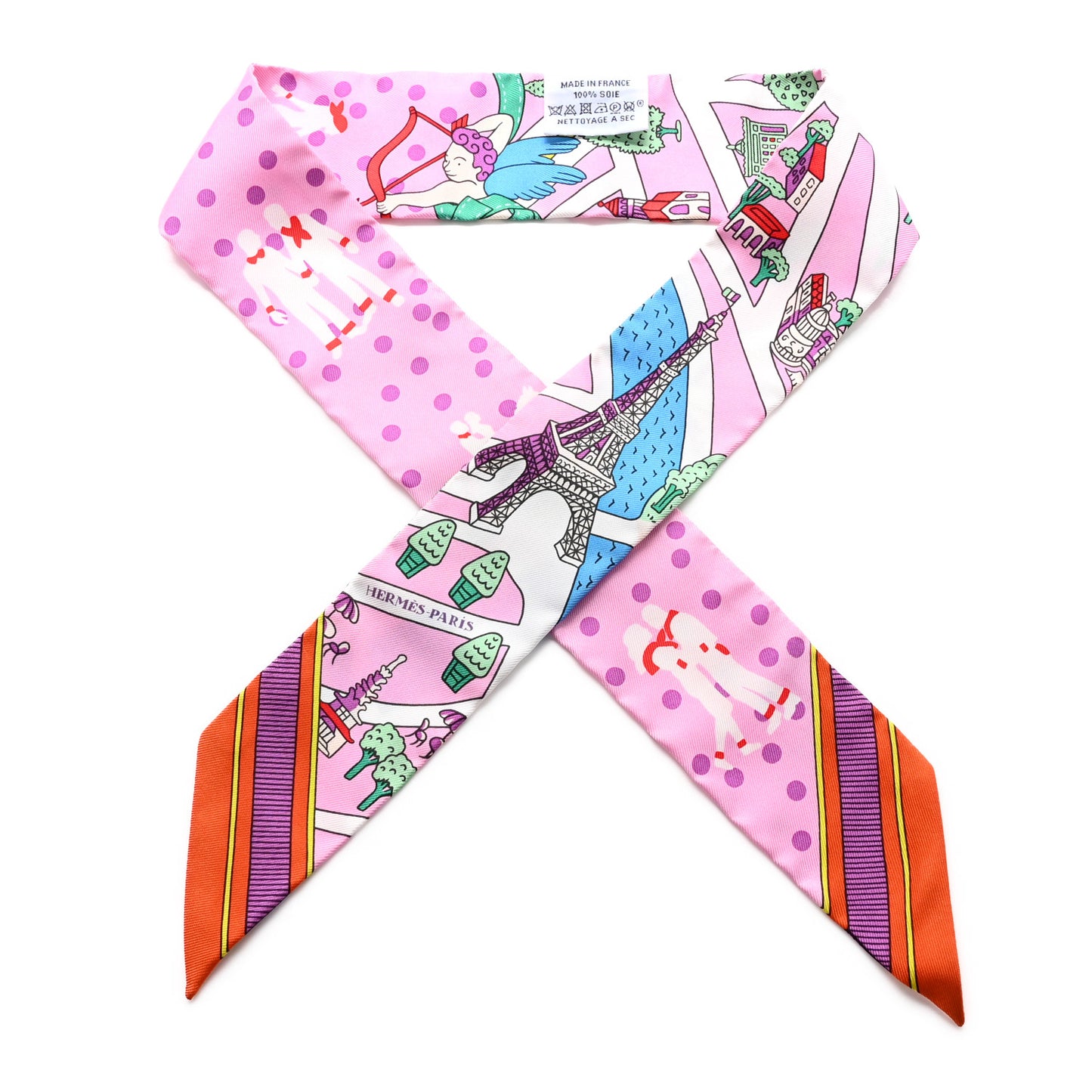 Silk Les Nouveaux Amoureux de Paris Twilly Rose Buvard White Vert