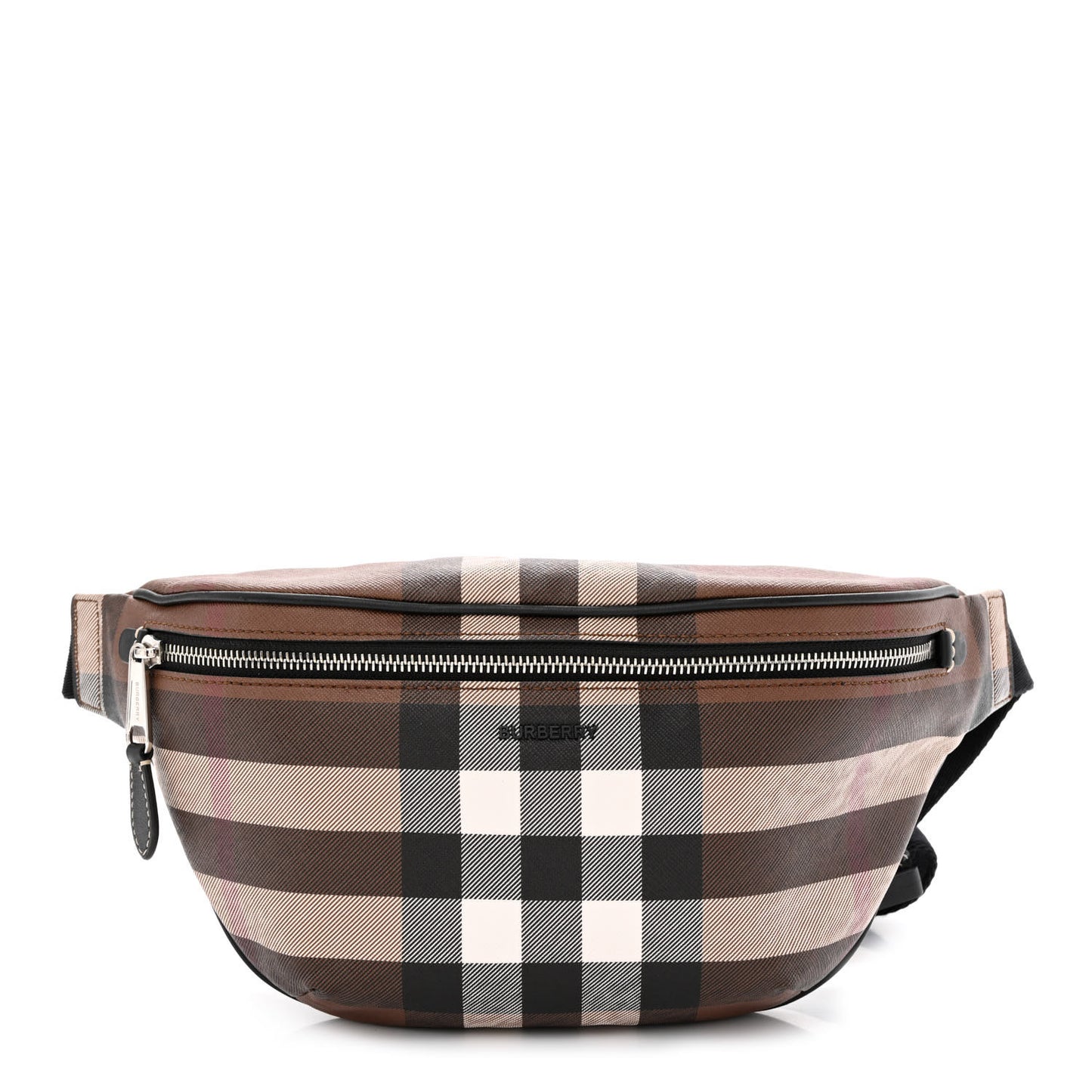 E-canvas Check Cason Bum Bag Dark Birch Brown