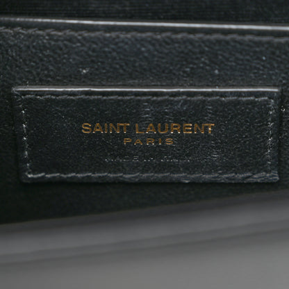 Saint Laurent Grain De Poudre Small Classic Monogram Kate Tassel Satchel Black 7 of 11