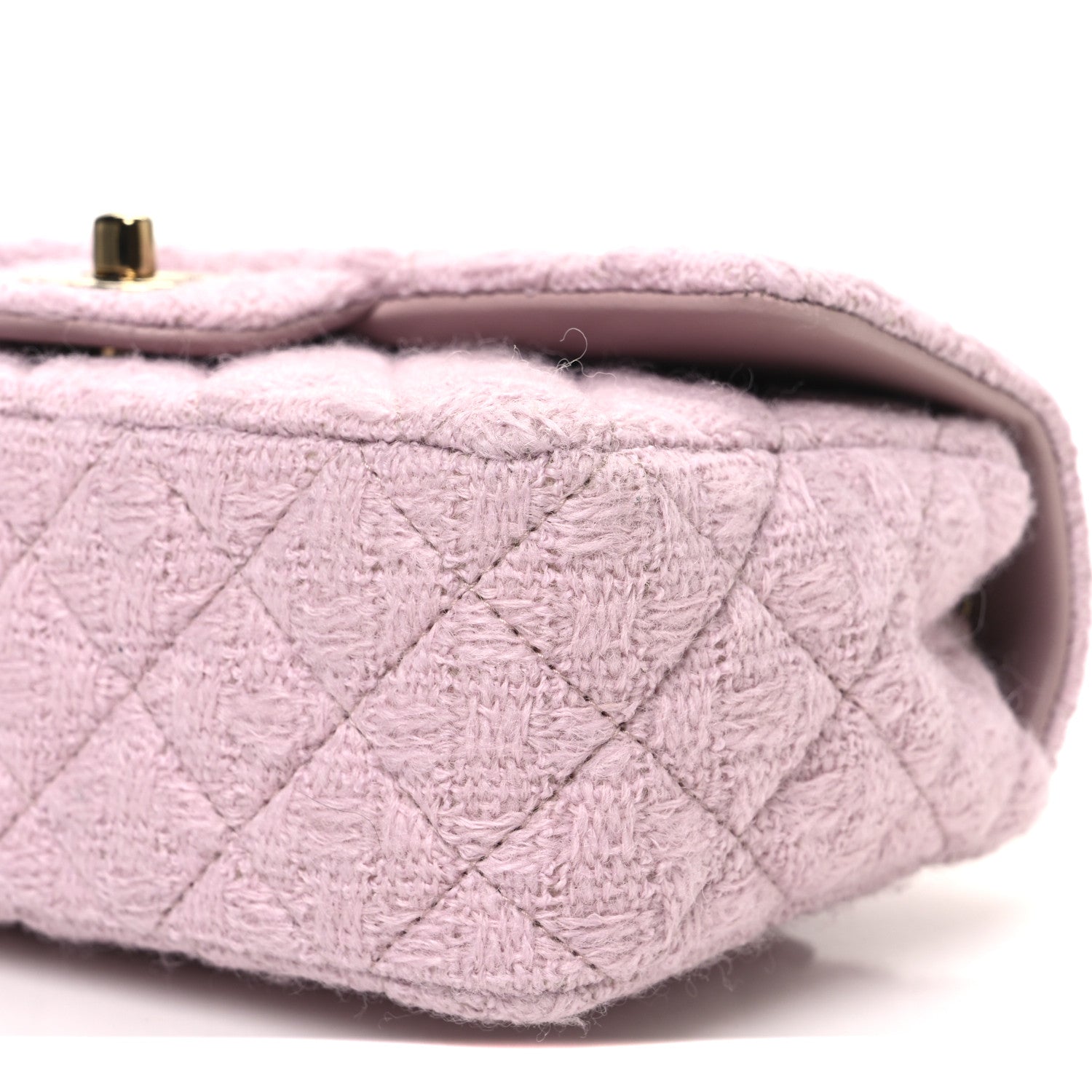 Chanel Tweed Quilted Mini Rectangular Flap Light Pink 10 of 10