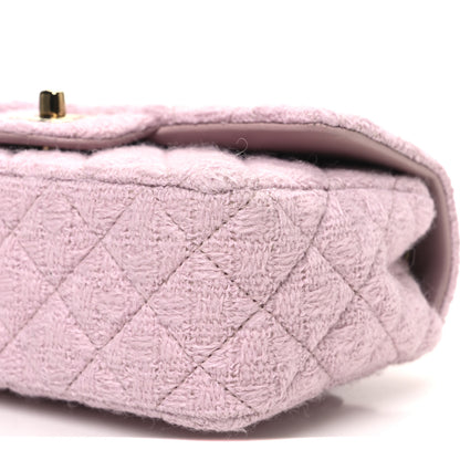 Chanel Tweed Quilted Mini Rectangular Flap Light Pink 10 of 10