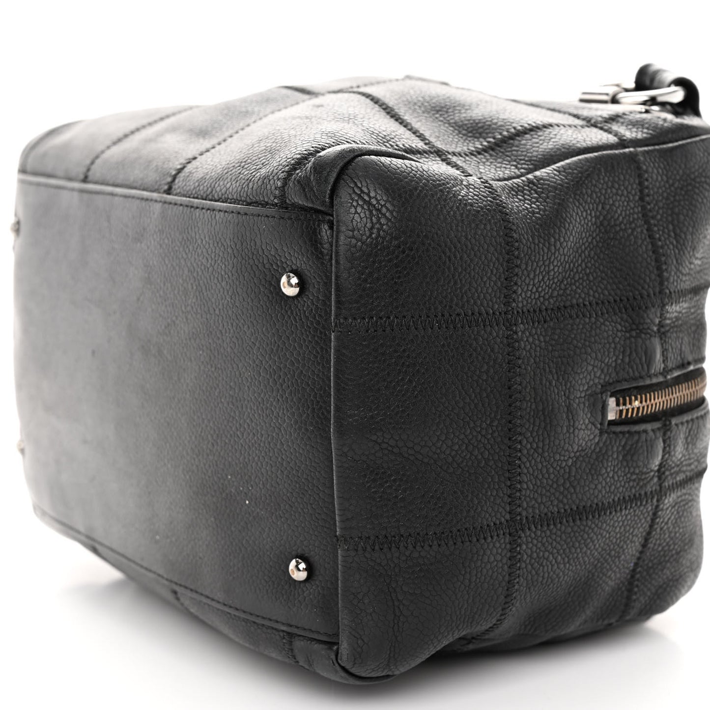 Caviar Square Stitched Bowler Black