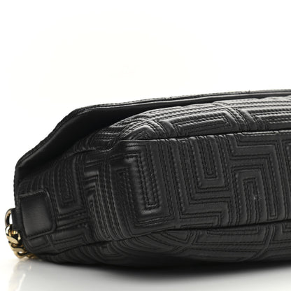 Versace Calfskin Icon Quilted Flap Black 9 of 12