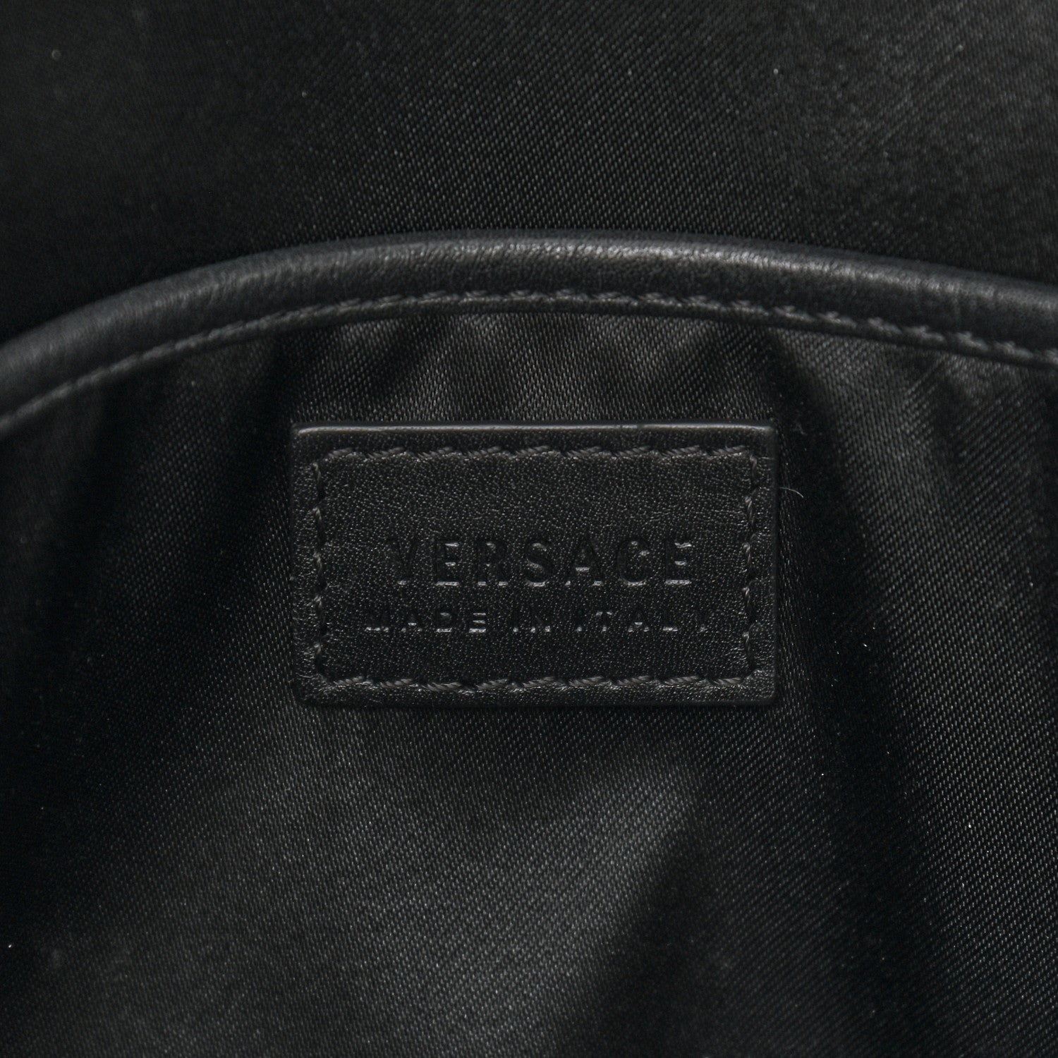 Versace Vitello Calfskin Signature Tote Black 6 of 12