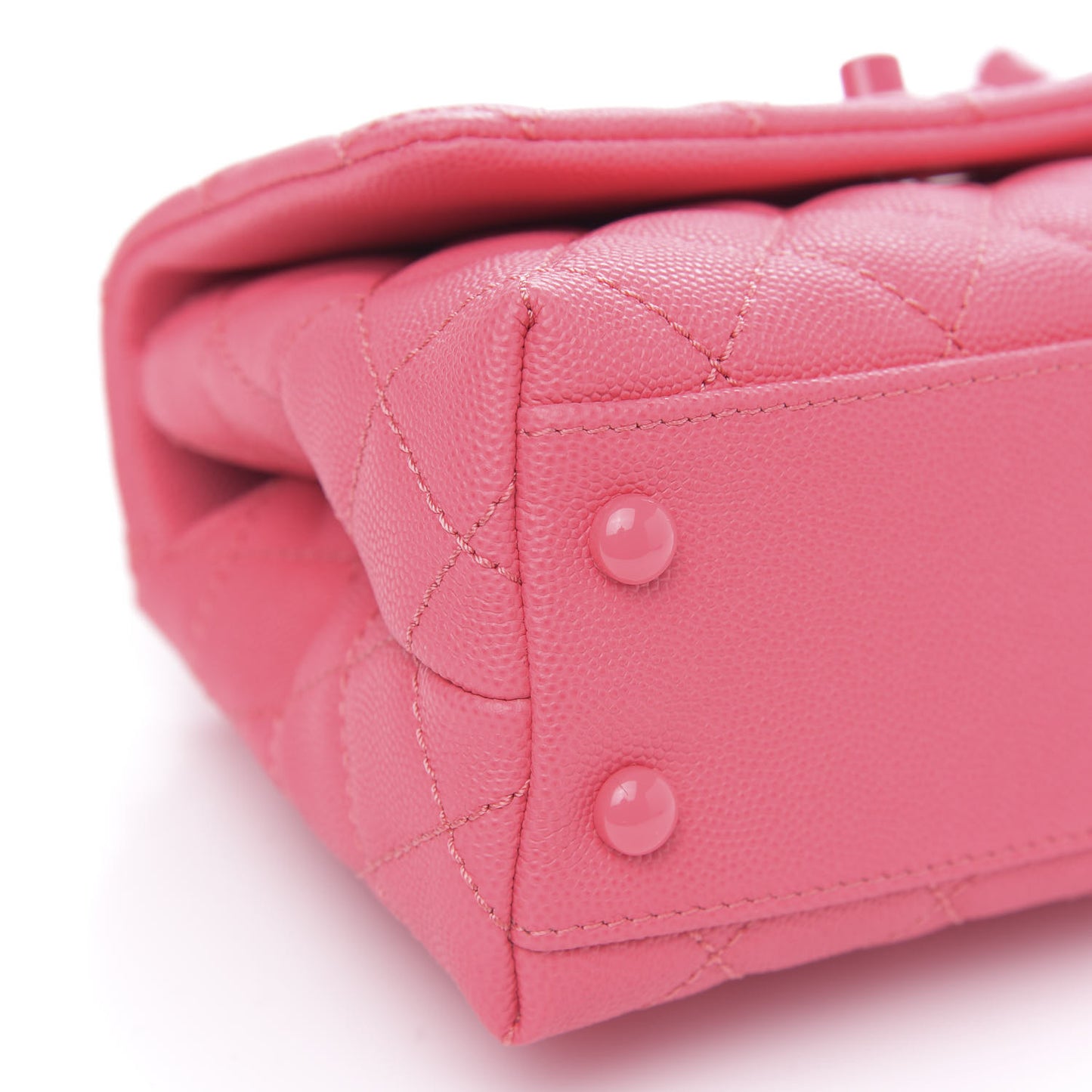 Caviar Quilted Incognito Extra Mini Coco Handle Flap Pink