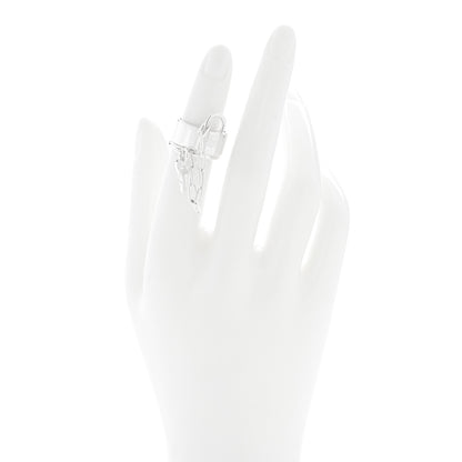 Hermes Sterling Silver Alpha Kelly Double Ring 50 5.25 2 of 5