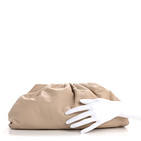 Smooth Butter Calf The Pouch Oversized Clutch Plaster