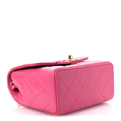 Chanel Goatskin Quilted Mini Square Flap Pink 4 of 12