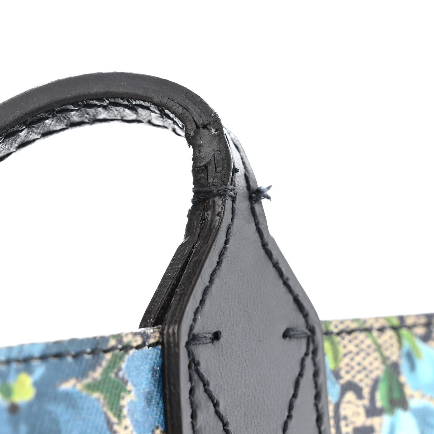 Gucci GG Supreme Monogram Blooms Medium Reversible Tote Beige Blue Navy 19 of 23