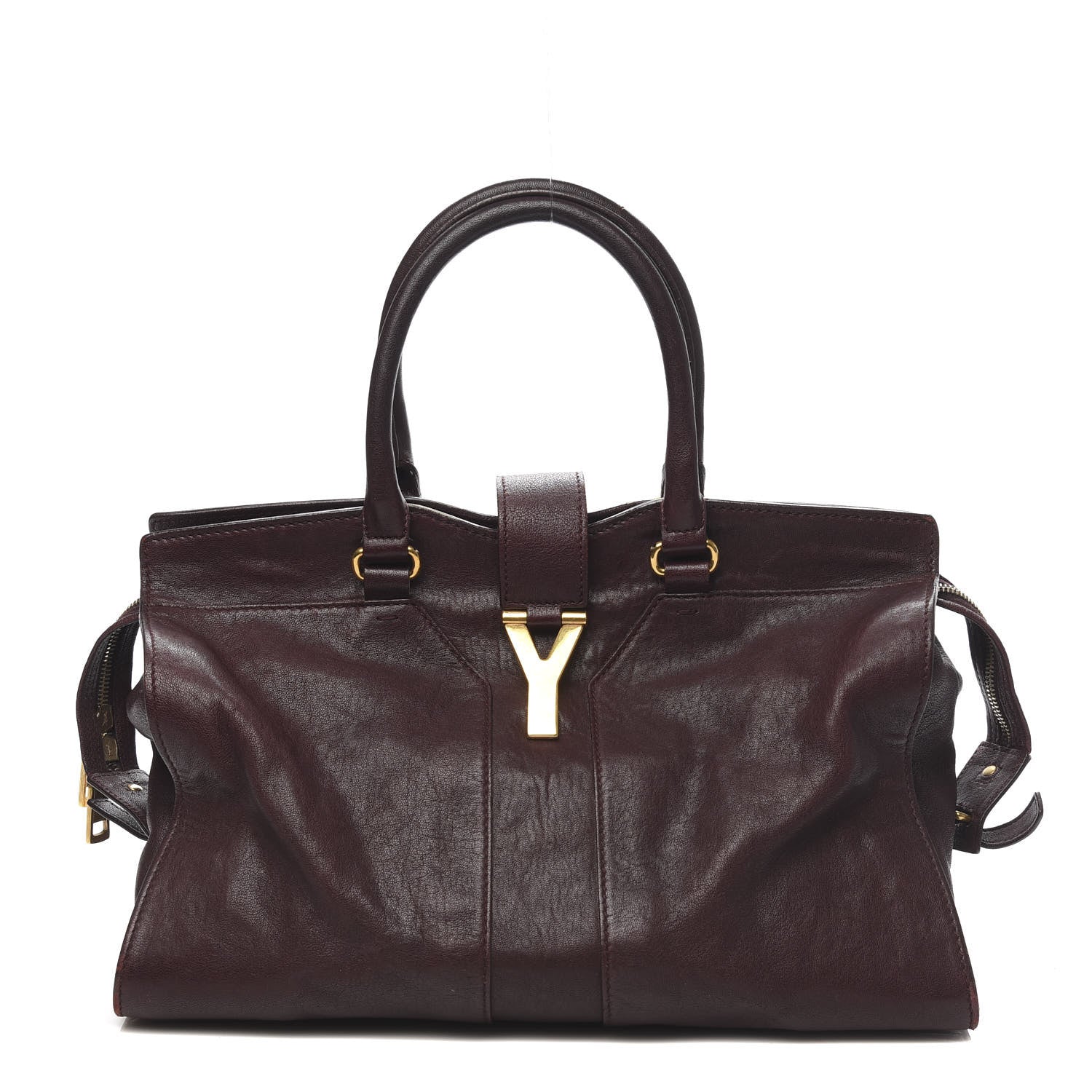 Saint Laurent Sheepskin Medium Cabas ChYc Plum 1 of 20