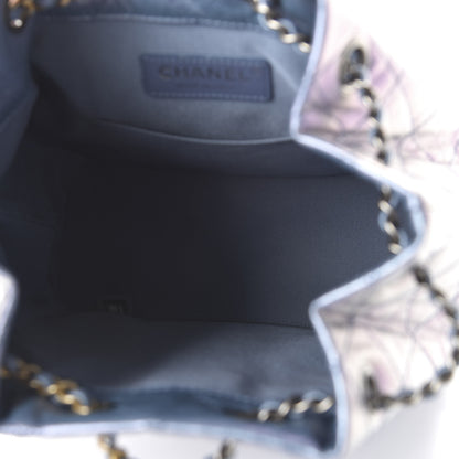 Chanel Iridescent Lambskin Calfskin Small Quilted Gabrielle Backpack Light Purple 4 of 10