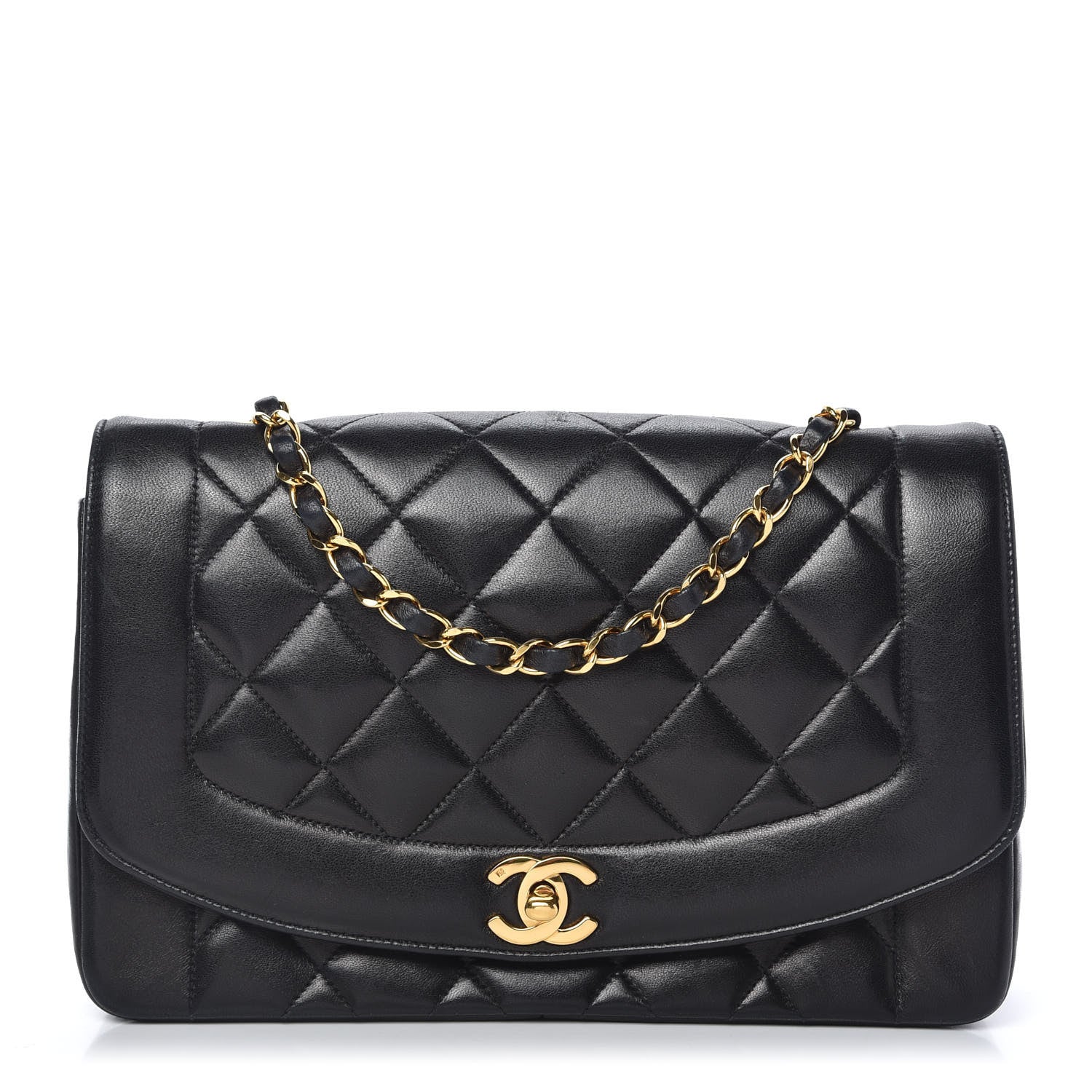 Chanel Lambskin Quilted Medium Single Flap Black 1 of 11
