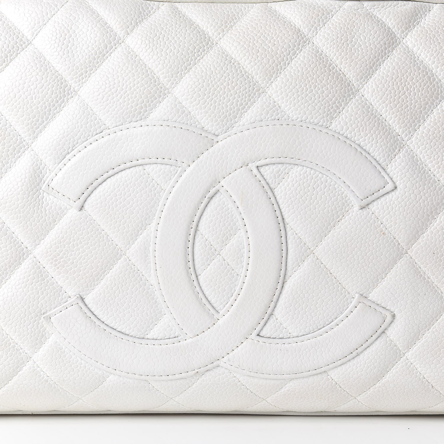 Chanel Caviar Quilted Large Bowler White 18 of 18