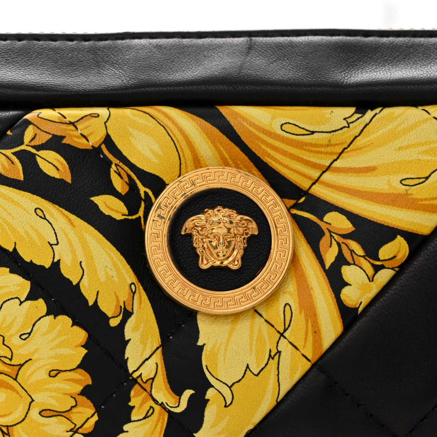 Nappa Barocco Printed Quilted Vanitas Medea Belt Bag Black