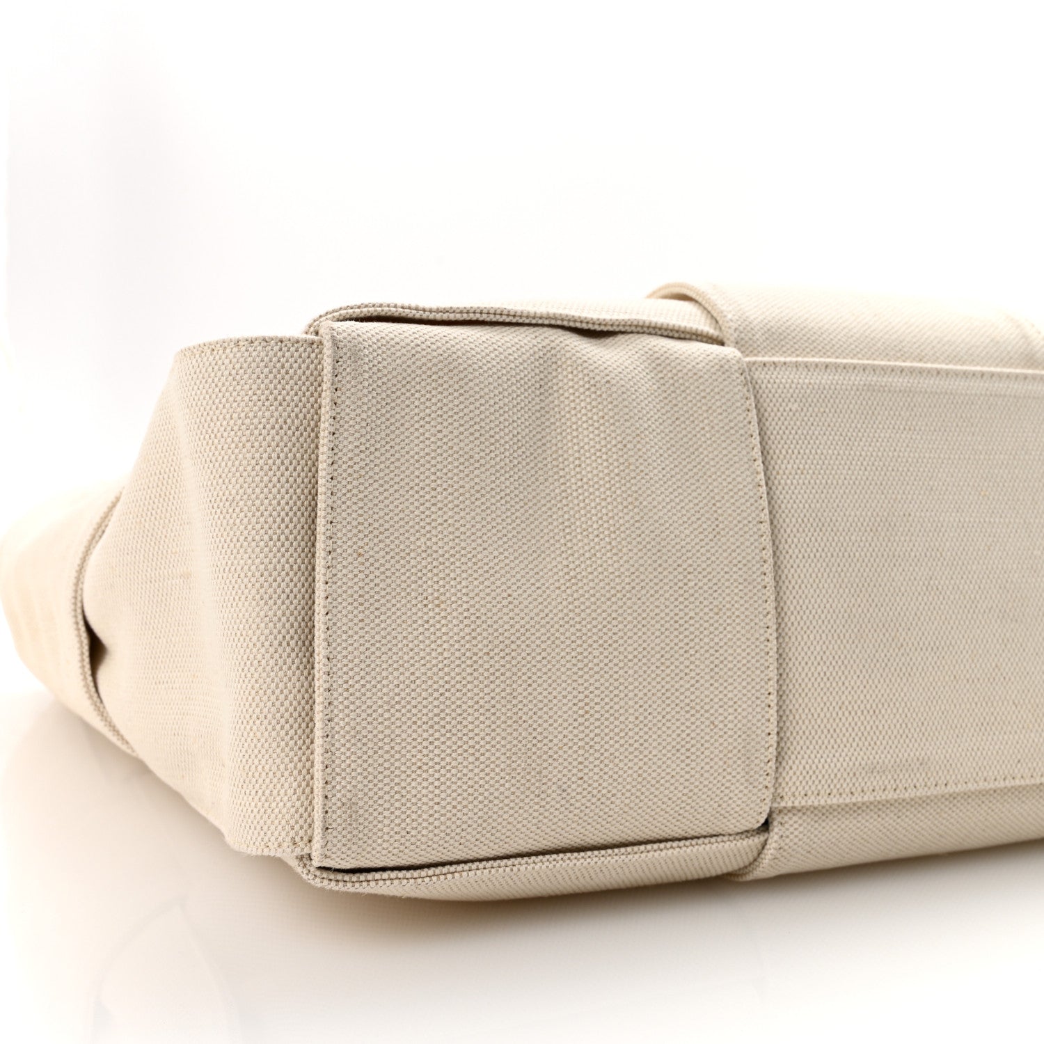 Bottega Veneta Canvas Maxi Intrecciato Large Arco Tote Beige Black 9 of 10