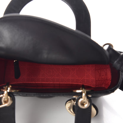 Christian Dior Lambskin Cannage Small Lucky Badges My Lady Dior Black 8 of 10